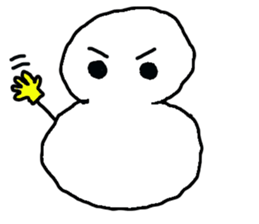 Yuki barrel man of a snowman sticker #3324075