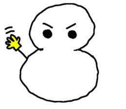 Yuki barrel man of a snowman sticker #3324075