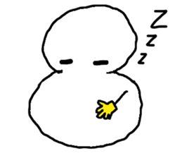 Yuki barrel man of a snowman sticker #3324076