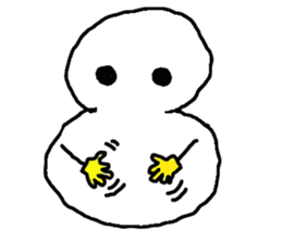 Yuki barrel man of a snowman sticker #3324077