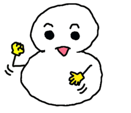 Yuki barrel man of a snowman sticker #3324079