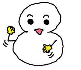 Yuki barrel man of a snowman sticker #3324079