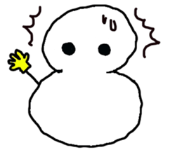 Yuki barrel man of a snowman sticker #3324080