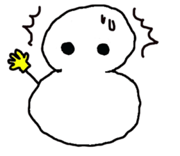 Yuki barrel man of a snowman sticker #3324080