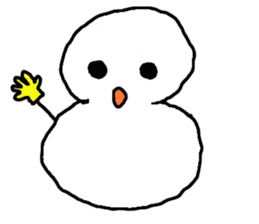 Yuki barrel man of a snowman sticker #3324081