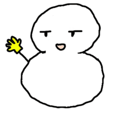 Yuki barrel man of a snowman sticker #3324083