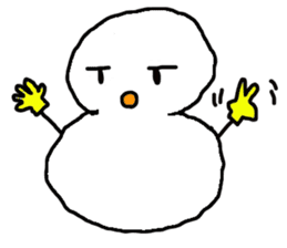 Yuki barrel man of a snowman sticker #3324084