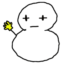 Yuki barrel man of a snowman sticker #3324085