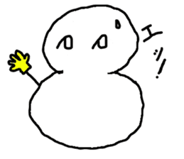 Yuki barrel man of a snowman sticker #3324086