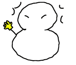 Yuki barrel man of a snowman sticker #3324087