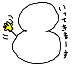 Yuki barrel man of a snowman sticker #3324088