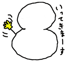Yuki barrel man of a snowman sticker #3324088