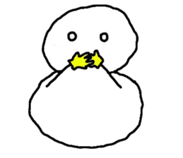 Yuki barrel man of a snowman sticker #3324089