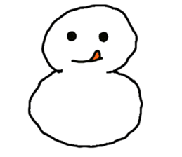 Yuki barrel man of a snowman sticker #3324091