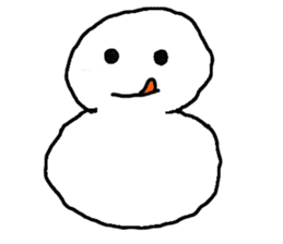 Yuki barrel man of a snowman sticker #3324091