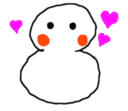Yuki barrel man of a snowman sticker #3324094