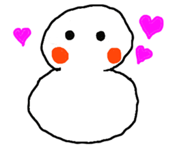 Yuki barrel man of a snowman sticker #3324094