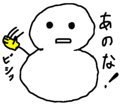 Yuki barrel man of a snowman sticker #3324096