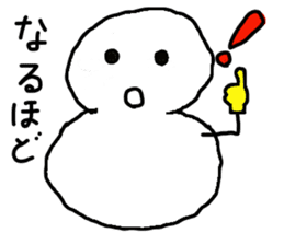 Yuki barrel man of a snowman sticker #3324097