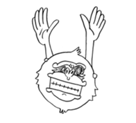 white gorilla sticker #3324818