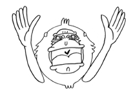 white gorilla sticker #3324819