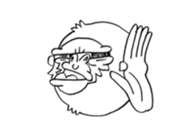 white gorilla sticker #3324821