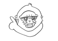 white gorilla sticker #3324822