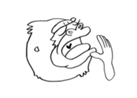 white gorilla sticker #3324825