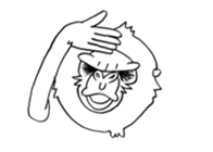 white gorilla sticker #3324826