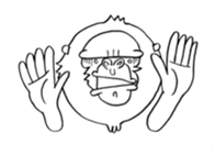 white gorilla sticker #3324827