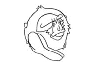 white gorilla sticker #3324828