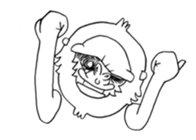 white gorilla sticker #3324829