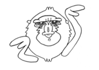 white gorilla sticker #3324835