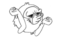 white gorilla sticker #3324836