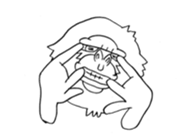 white gorilla sticker #3324839