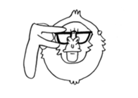 white gorilla sticker #3324845