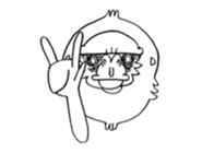 white gorilla sticker #3324846