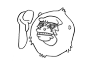 white gorilla sticker #3324848