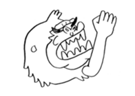 white gorilla sticker #3324850