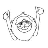 white gorilla sticker #3324856