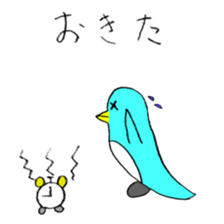 Happy Blue Penguin (Hand drawing) sticker #3325461