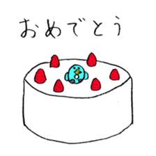 Happy Blue Penguin (Hand drawing) sticker #3325475