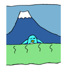 Happy Blue Penguin (Hand drawing) sticker #3325480