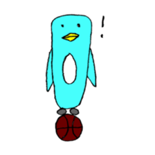Happy Blue Penguin (Hand drawing) sticker #3325482
