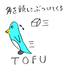 Happy Blue Penguin (Hand drawing) sticker #3325484