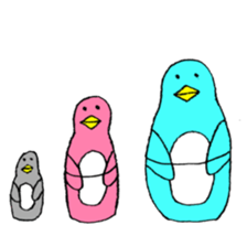 Happy Blue Penguin (Hand drawing) sticker #3325492