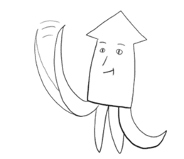 Creature like squid sticker #3326307