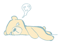 Easygoing bear sticker #3326548