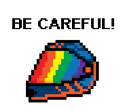 8-BIT LONGBOARD STICKERS sticker #3327018