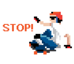 8-BIT LONGBOARD STICKERS sticker #3327030